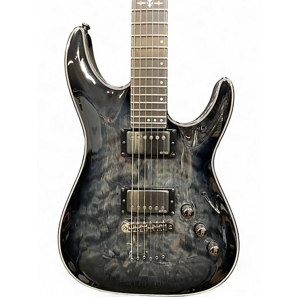 Used Schecter Guitar Research Hellraiser C1 Hybrid BLACKBURST Solid Body Electric Guitar