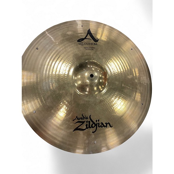 Used Zildjian 20in A Custom Medium Sizzle Ride Cymbal