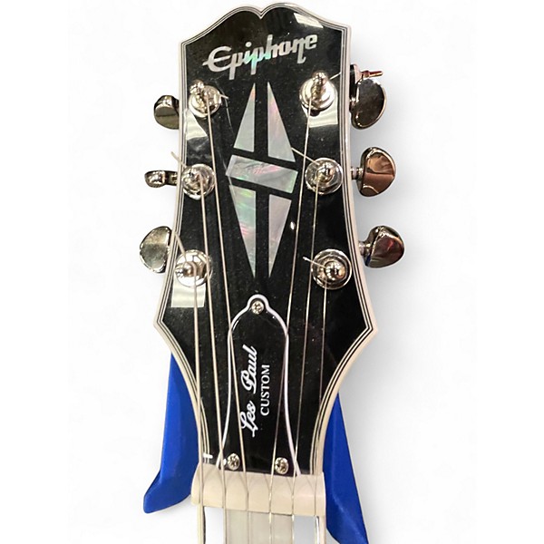 Used Epiphone Les Paul Custom Silverburst Solid Body Electric Guitar