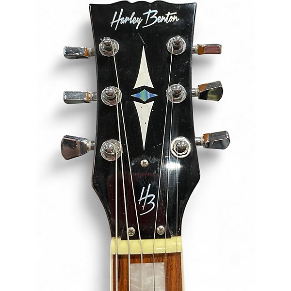 Used Harley Benton DC H3 Honey Burst Hollow Body Electric Guitar
