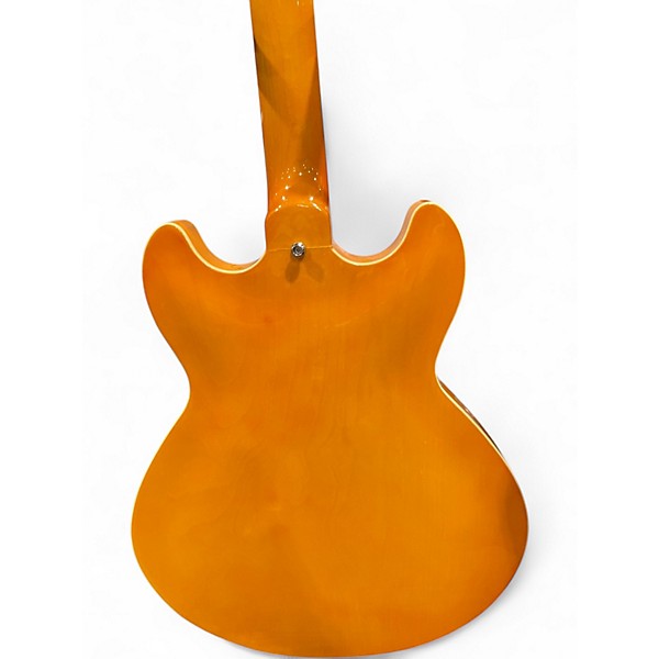 Used Harley Benton DC H3 Honey Burst Hollow Body Electric Guitar