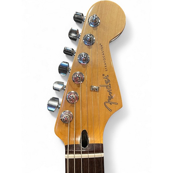 Used 2011 Fender Blacktop Stratocaster lime green Solid Body Electric Guitar