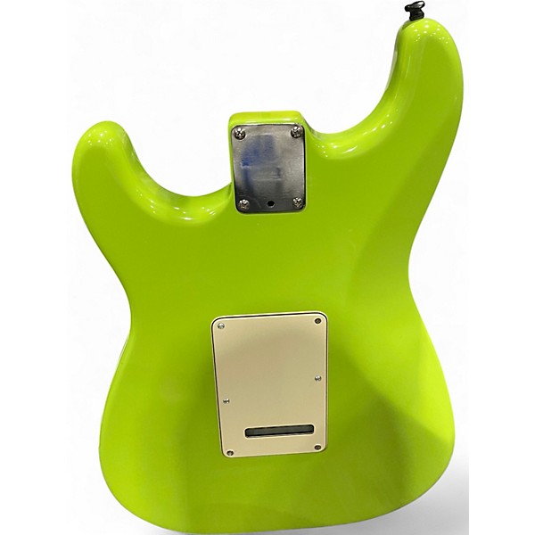 Used 2011 Fender Blacktop Stratocaster lime green Solid Body Electric Guitar