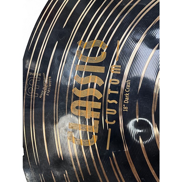 Used MEINL 18in CLASSIC CUSTOM DARK CRASH Cymbal