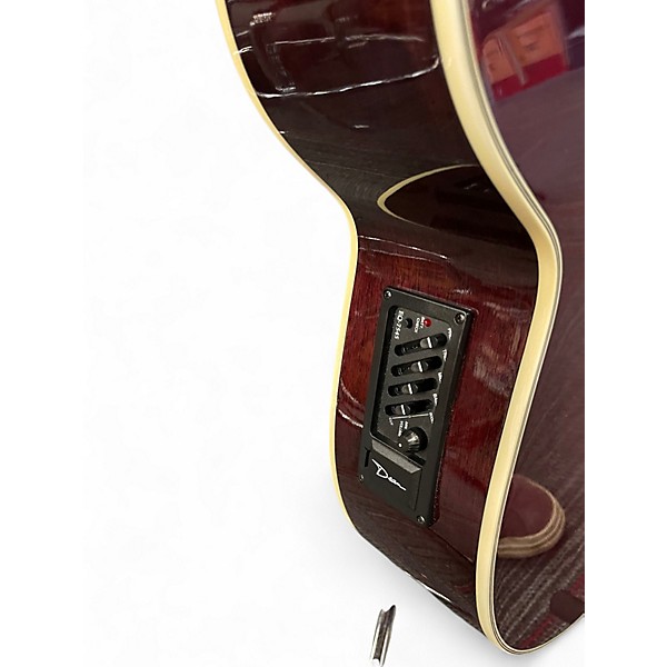 Used Dean Performer E Trans Purple Acoustic Electric Guitar