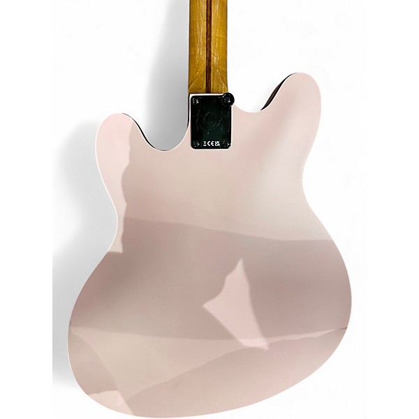 Used Fender Tom Delonge Starcaster Satin Shell Pink Hollow Body Electric Guitar