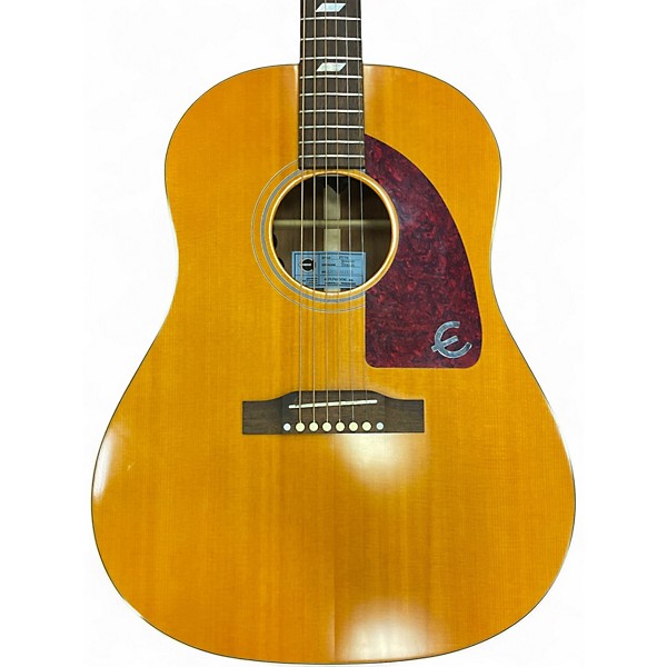 Used Epiphone MASTERBUILT TEXAN Natural Acoustic Electric Guitar