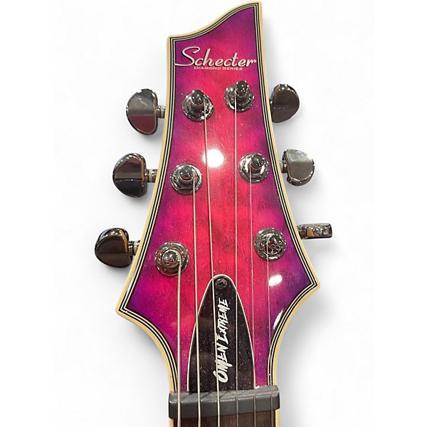 Used Schecter Guitar Research Omen Extreme 6 Atomic Pink Solid Body Electric Guitar