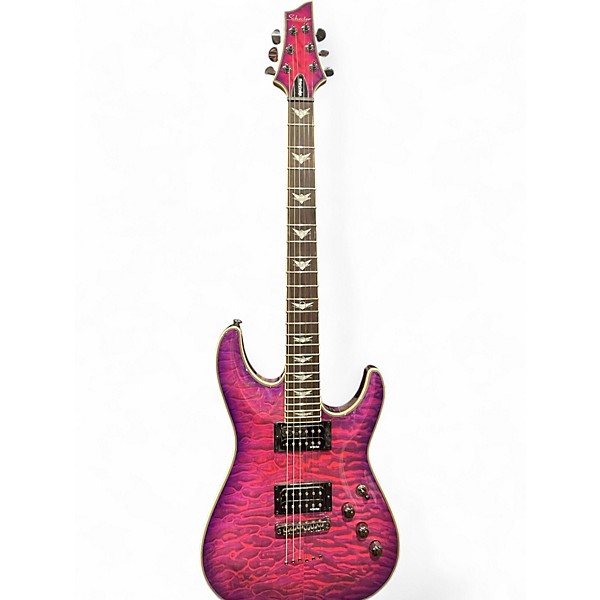 Used Schecter Guitar Research Omen Extreme 6 Atomic Pink Solid Body Electric Guitar