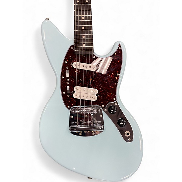 Used Fender Kurt Cobain Signature Jagstang Daphne Blue Solid Body Electric Guitar