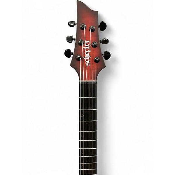 Used Schecter Guitar Research SUNSET 6 EXTREME SCARLET BURST Solid Body Electric Guitar
