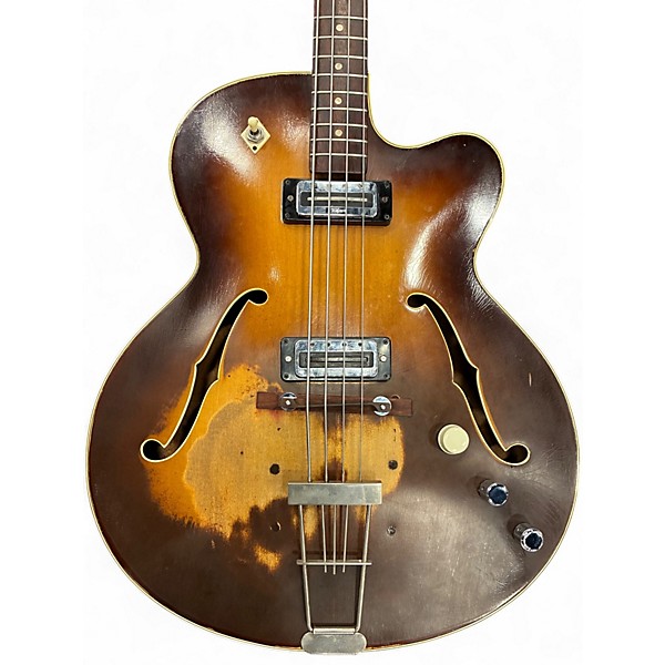 Vintage 1960s Hofner 505/5 Sunburst Electric Bass Guitar