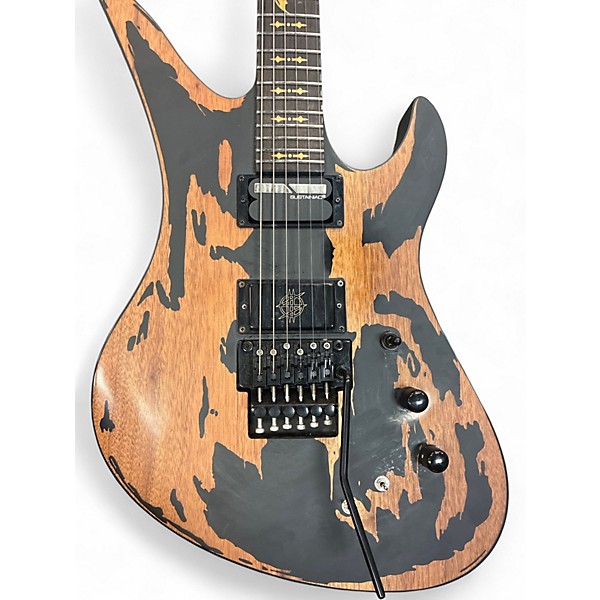 Used Schecter Guitar Research Synyster Gates Signature Custom S Distressed Satin Black Solid Body Electric Guitar