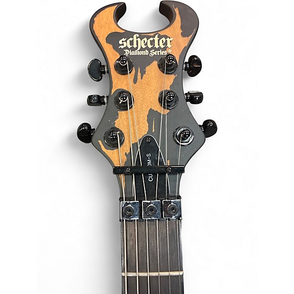 Used Schecter Guitar Research Synyster Gates Signature Custom S Distressed Satin Black Solid Body Electric Guitar