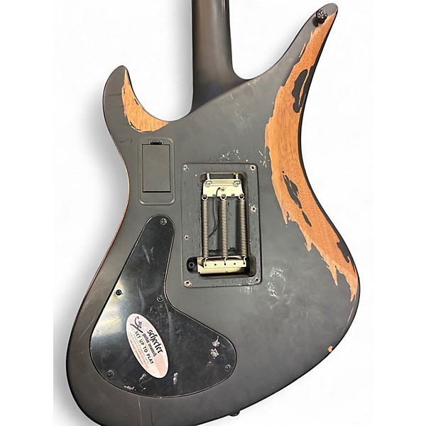 Used Schecter Guitar Research Synyster Gates Signature Custom S Distressed Satin Black Solid Body Electric Guitar