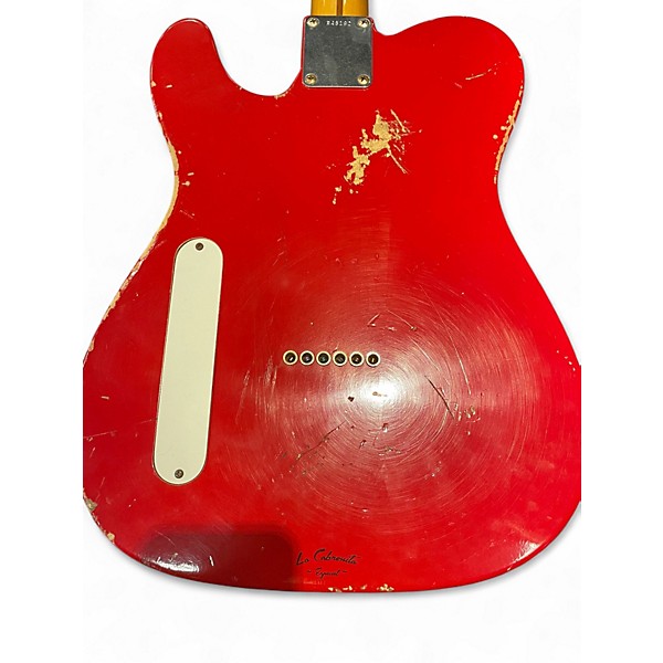Used 2009 Fender La Cabronita Especial Telecaster Relic Candy Apple Red Solid Body Electric Guitar