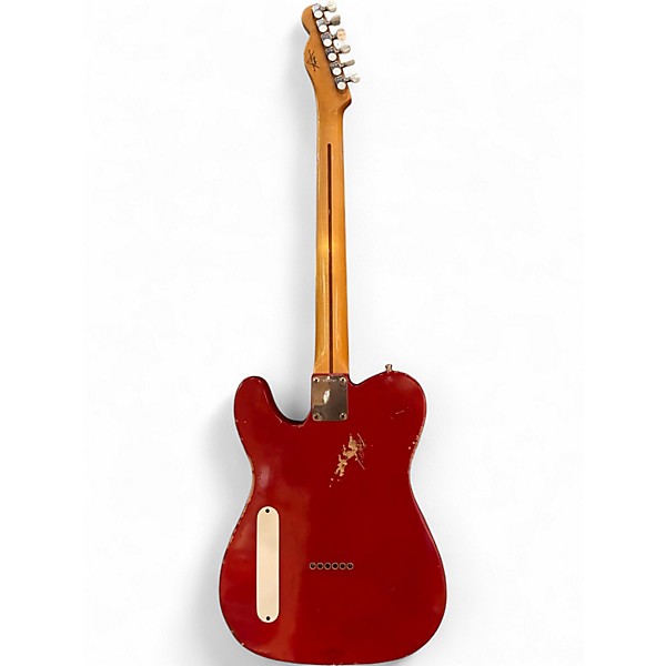 Used 2009 Fender La Cabronita Especial Telecaster Relic Candy Apple Red Solid Body Electric Guitar