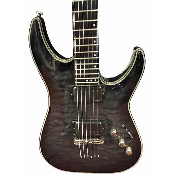 Used Schecter Guitar Research Hellraiser C1 Hybrid Black Solid Body Electric Guitar