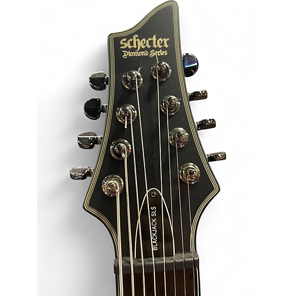 Used Schecter Guitar Research Blackjack SLS C8 Flat Black Solid Body Electric Guitar