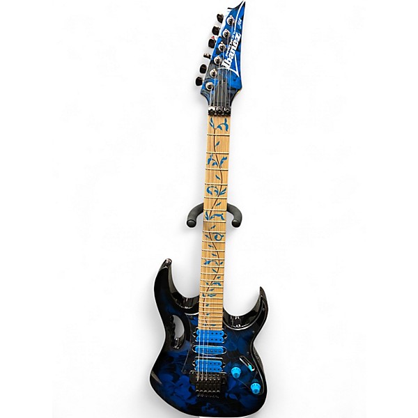 Used Ibanez JEM77P Steve Vai Signature Blue Floral Solid Body Electric Guitar