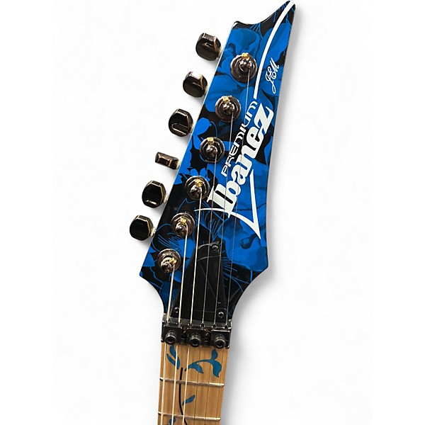 Used Ibanez JEM77P Steve Vai Signature Blue Floral Solid Body Electric Guitar