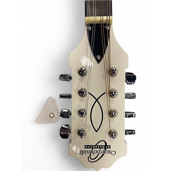 Used Oscar Schmidt OM10EWH White Mandolin