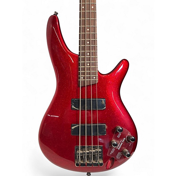 Used Ibanez SR300 Red Sparkle Electric Bass Guitar