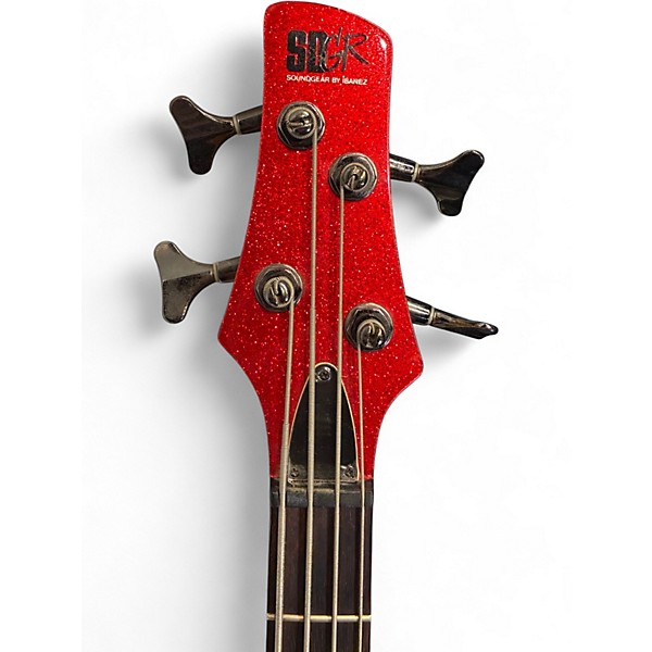 Used Ibanez SR300 Red Sparkle Electric Bass Guitar