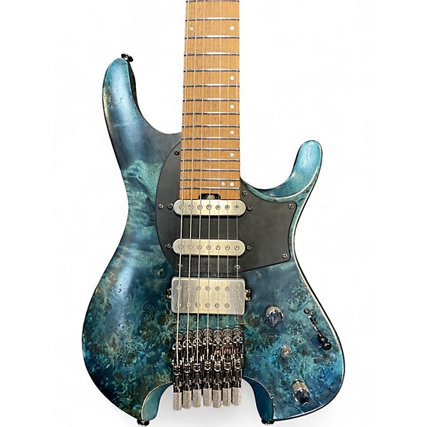 Used Ibanez Q547PB Blue Low Gloss Solid Body Electric Guitar