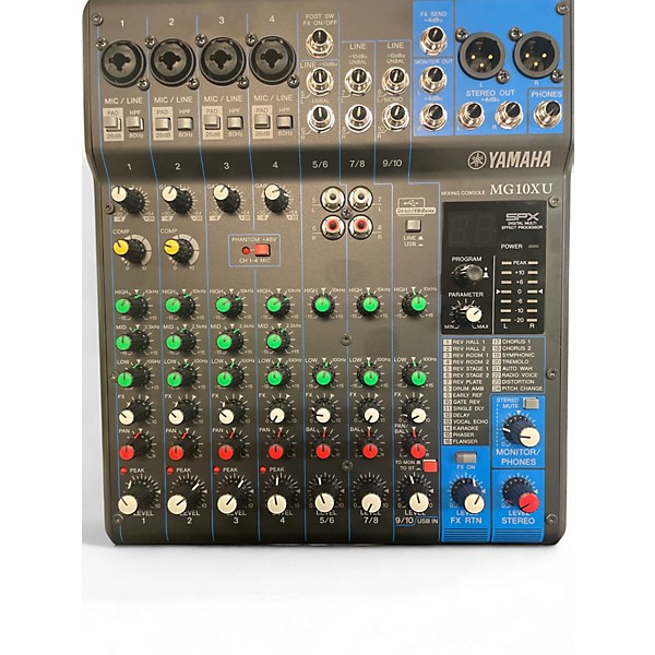 Used Yamaha MG10XU 10 Channel Mixer with Effects Unpowered Mixer