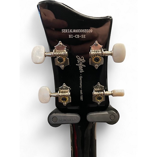 Used Hofner HI-CB Trans Black Electric Bass Guitar
