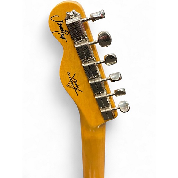 Used Fender Custom Shop Journeyman Relic Jimmy Page Mirror Telecaster White Blonde Solid Body Electric Guitar