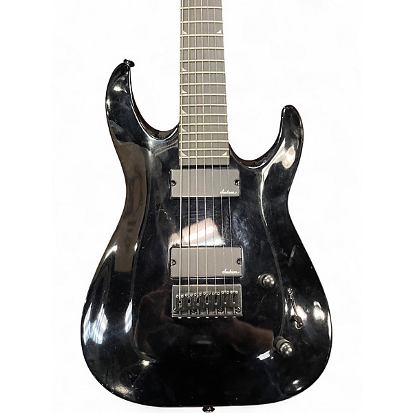 Used Jackson JS22-7 Dinky 7 String Black Solid Body Electric Guitar