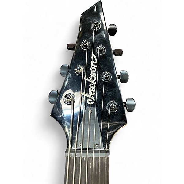 Used Jackson JS22-7 Dinky 7 String Black Solid Body Electric Guitar