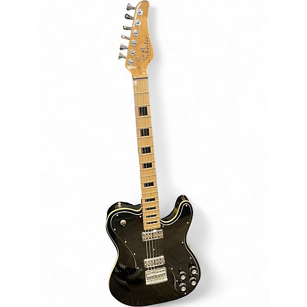 Used Schecter Guitar Research Diamond Series PT Black Solid Body Electric Guitar