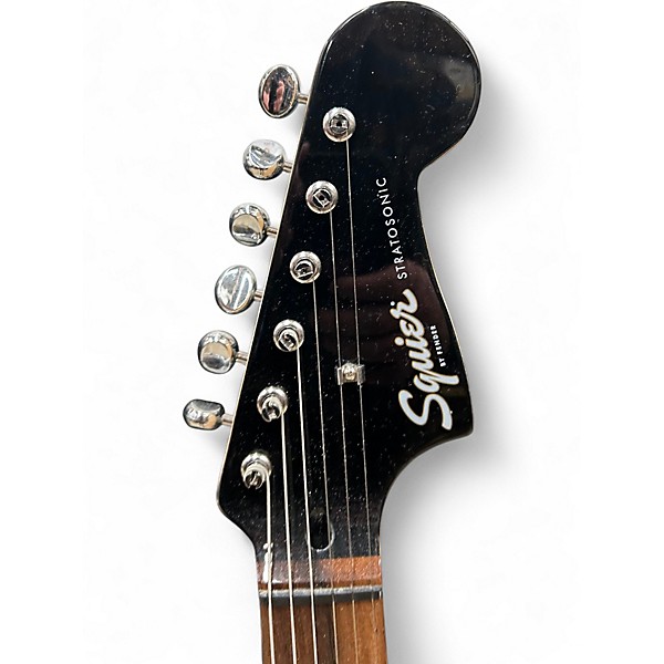 Used Squier STRATOSONIC Trans Blonde Solid Body Electric Guitar