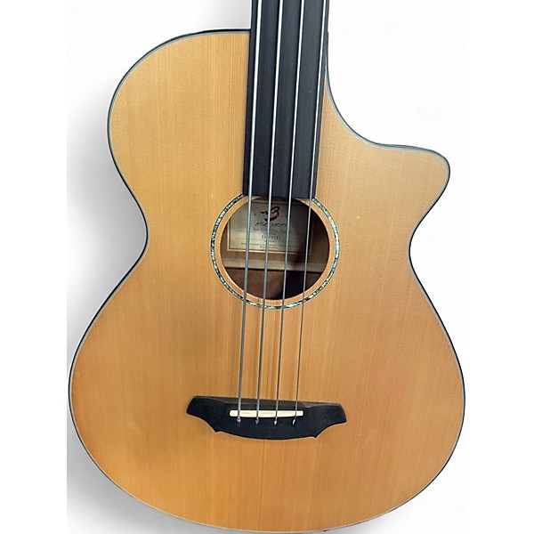 Used Breedlove Atlas Series Solo BJ350/CM4 Fretless Natural Acoustic Bass Guitar