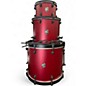 Used SJC Drums 3 Piece Pathfinder Satin Red Drum Kit thumbnail