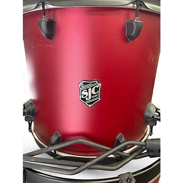 Used SJC Drums 3 Piece Pathfinder Satin Red Drum Kit
