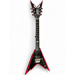 Used Dean DIME RAZORBACK V BLACK WITH RED BEVELS Solid Body Electric Guitar