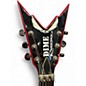 Used Dean DIME RAZORBACK V BLACK WITH RED BEVELS Solid Body Electric Guitar