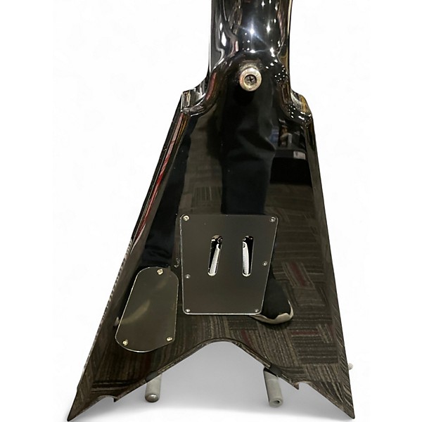 Used Dean DIME RAZORBACK V BLACK WITH RED BEVELS Solid Body Electric Guitar