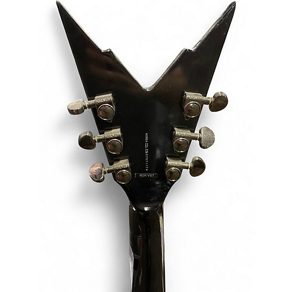 Used Dean DIME RAZORBACK V BLACK WITH RED BEVELS Solid Body Electric Guitar