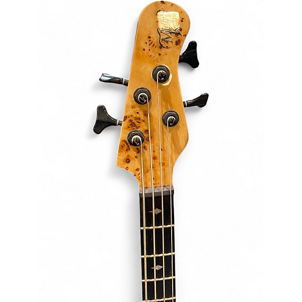Used Michael Kelly pinnacle 4 Natural Burl Finish Electric Bass Guitar