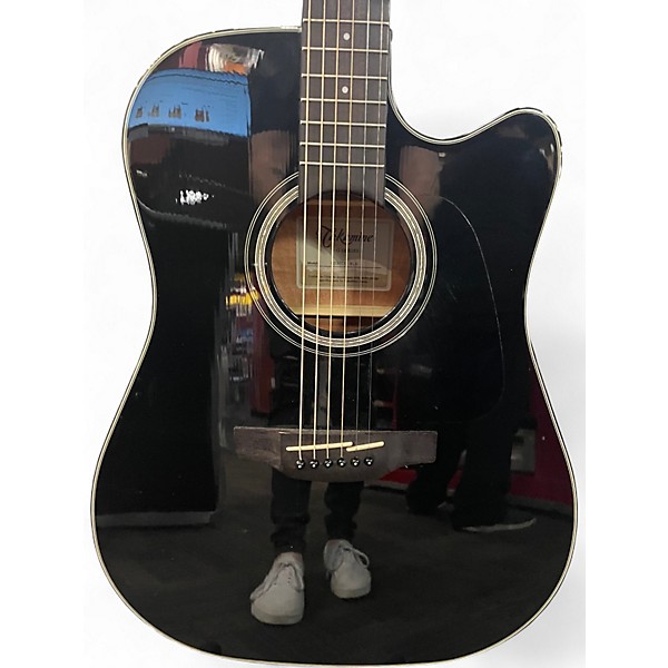 Used Takamine GD30CE Black Acoustic Electric Guitar
