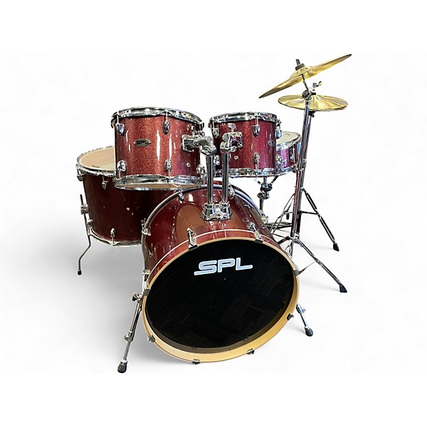 Used SPL 5 Piece Kicker w/ Meinl Cymbals Red Drum Kit