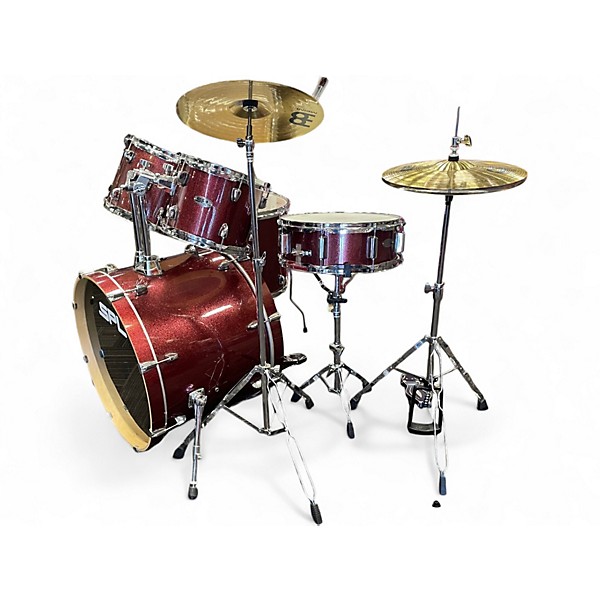Used SPL 5 Piece Kicker w/ Meinl Cymbals Red Drum Kit