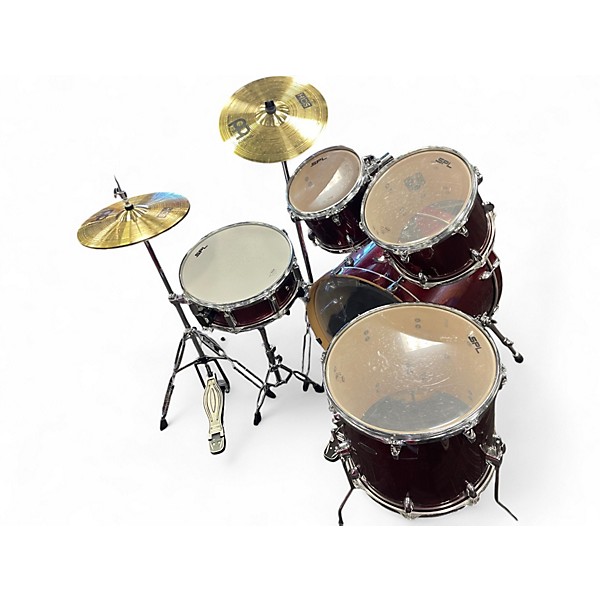 Used SPL 5 Piece Kicker w/ Meinl Cymbals Red Drum Kit