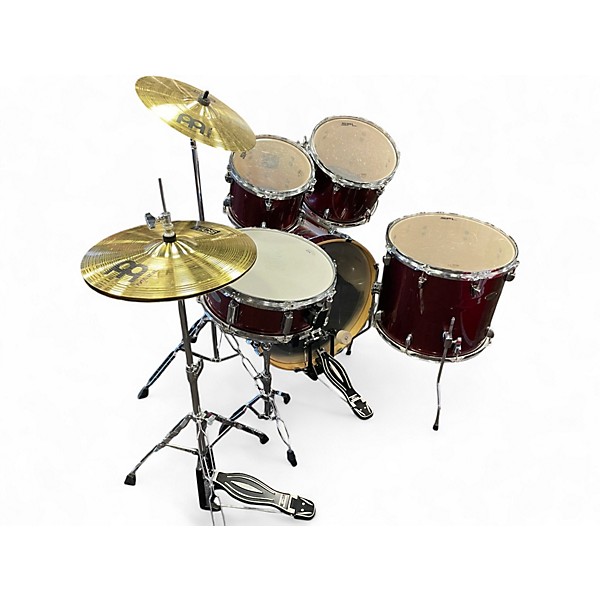 Used SPL 5 Piece Kicker w/ Meinl Cymbals Red Drum Kit