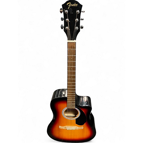 Used Fender FA-125CE 3 Tone Sunburst Acoustic Electric Guitar